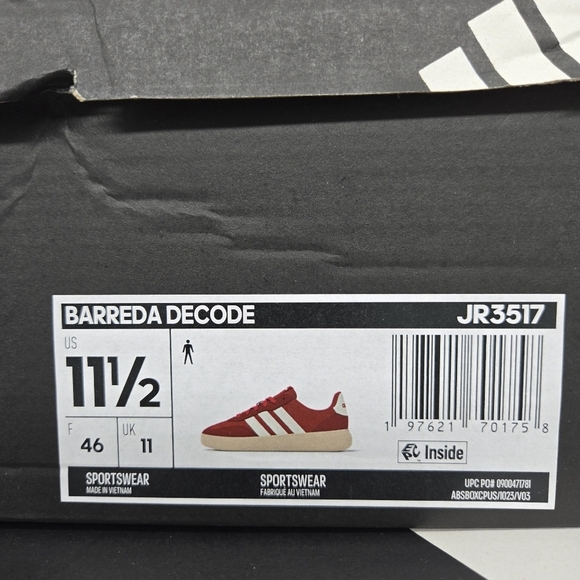 New adidas Barreda Decode Better Scarlet Off White Men\'s Shoes Size 11.5